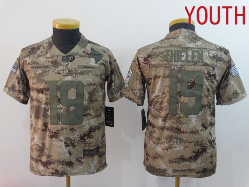 Youth Minnesota Vikings 19 Thielen Camo Nike Limited NFL Jersey